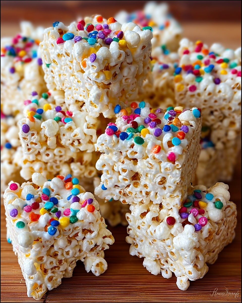 Funfetti Marshmallow Popcorn Treats Recipe - Recipe Image