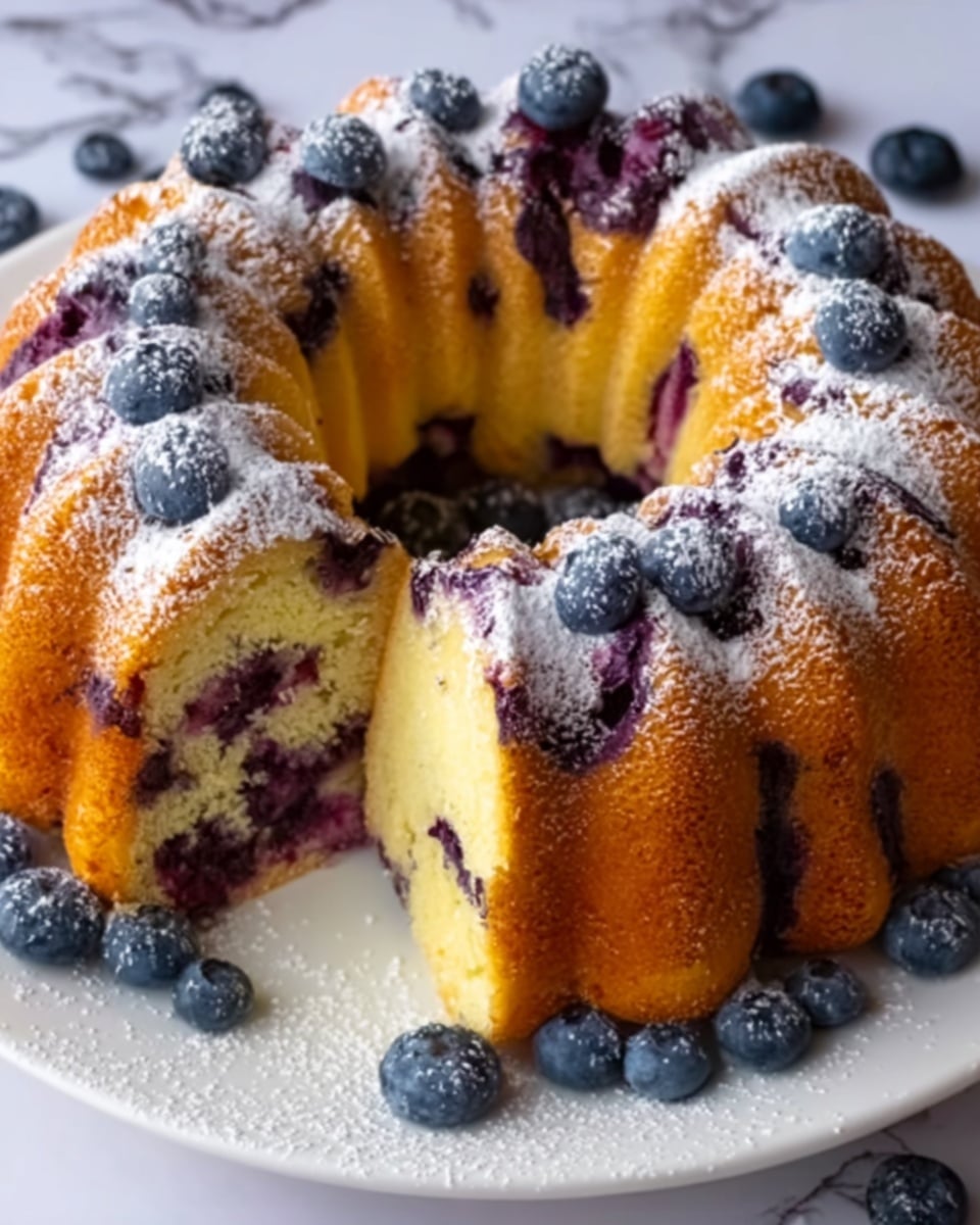 Blueberrylicious Sour Cream Bundt Cake Recipe - Recipe Image