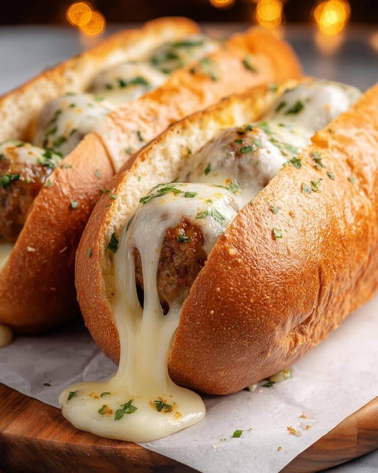 Meatball Subs with Cheese and Garlic Butter Recipe