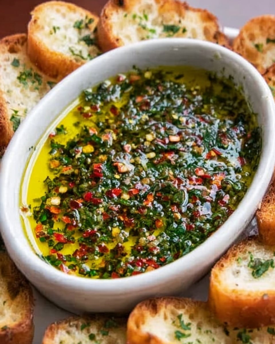 Olive Oil Garlic Herb Dip with Parmesan and Balsamic Glaze Recipe - Recipe Image