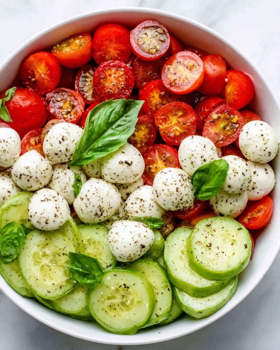 Cucumber Caprese Salad Recipe - Recipe Image