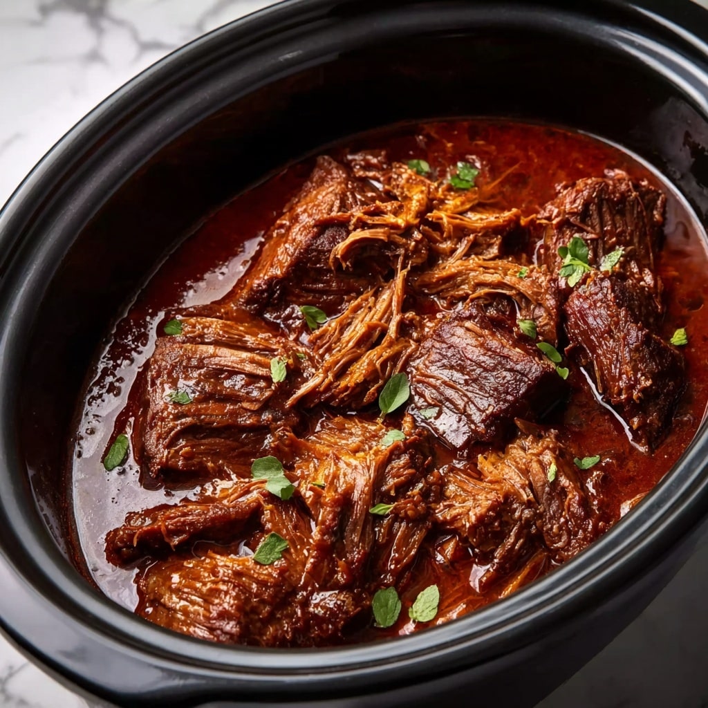 Slow Cooker 4-Ingredient Holiday BBQ Pork Recipe - Recipe Image