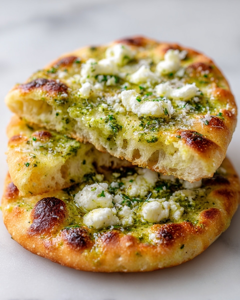 Spring Flatbreads with Feta, Peas, Radishes, and Fresh Herbs Recipe - Recipe Image