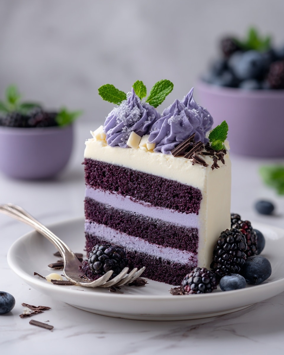 Purple Velvet Cake with White Chocolate Cream Cheese Frosting Recipe - Recipe Image