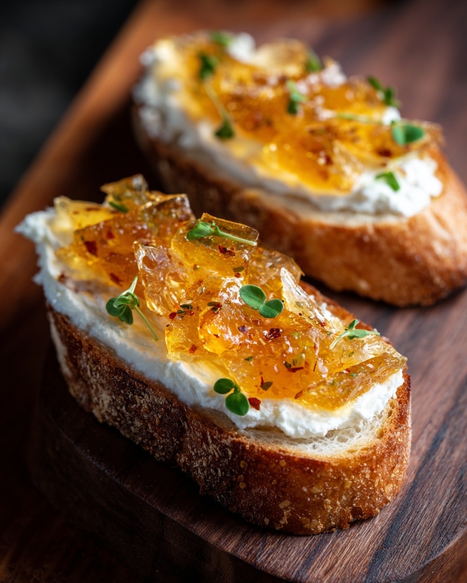 Melon Burrata Toast with Chili Honey Recipe - Recipe Image