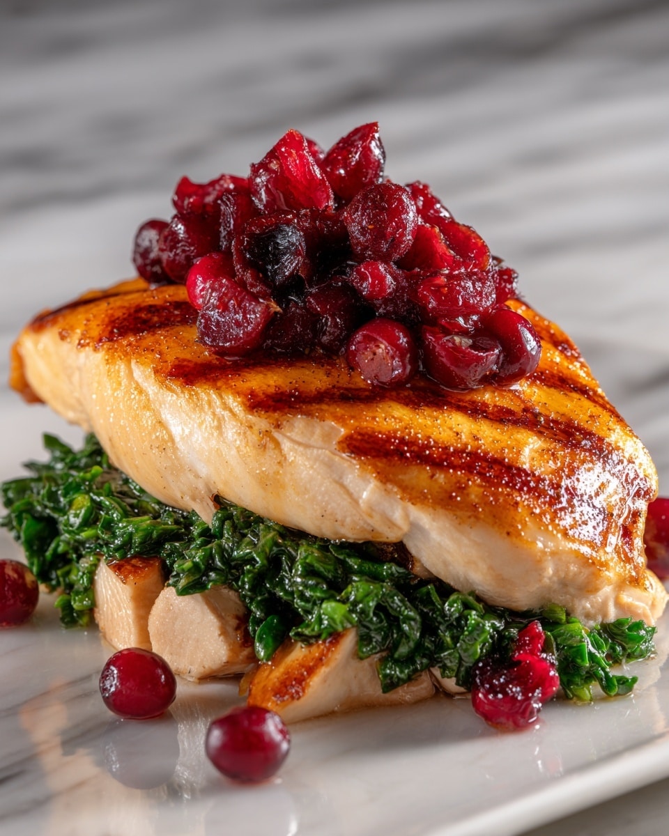 Cranberry & Spinach Stuffed Chicken Breasts with Brie Recipe - Recipe Image