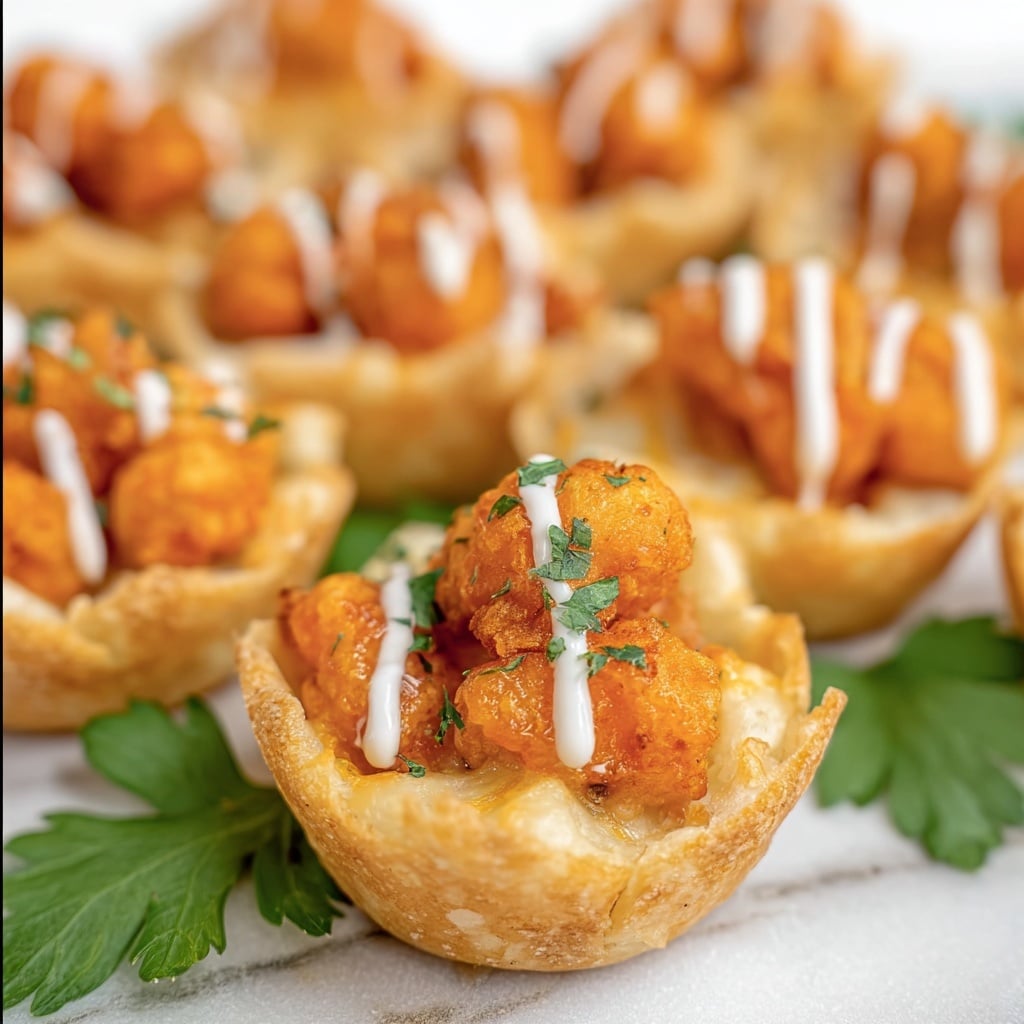 Buffalo Chicken Tater Tot Cups Recipe - Recipe Image