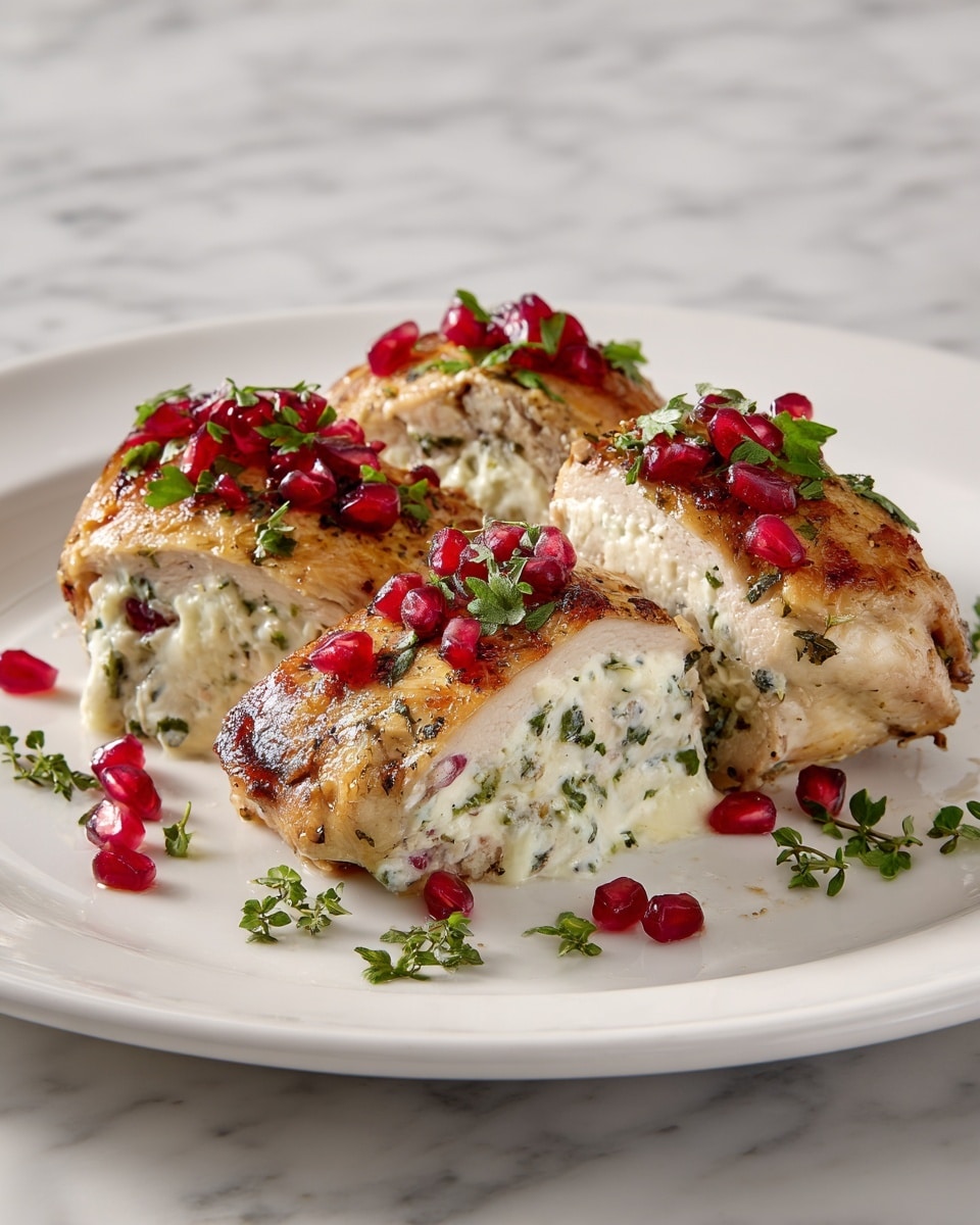 Ricotta and Pomegranate Stuffed Chicken Breasts Recipe - Recipe Image