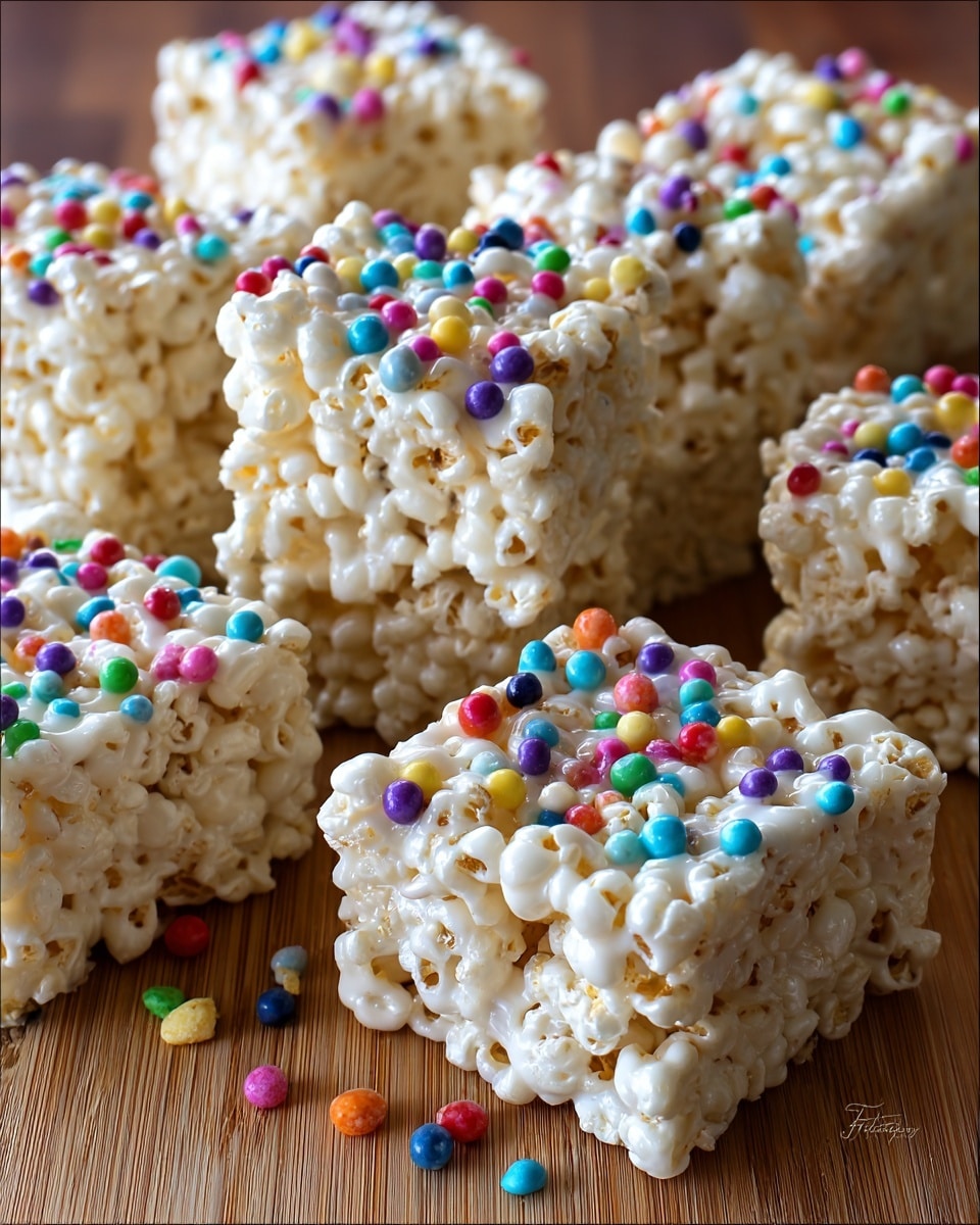 Funfetti Marshmallow Popcorn Treats Recipe - Recipe Image