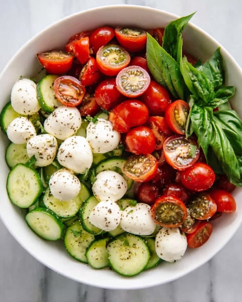 Cucumber Caprese Salad Recipe - Recipe Image